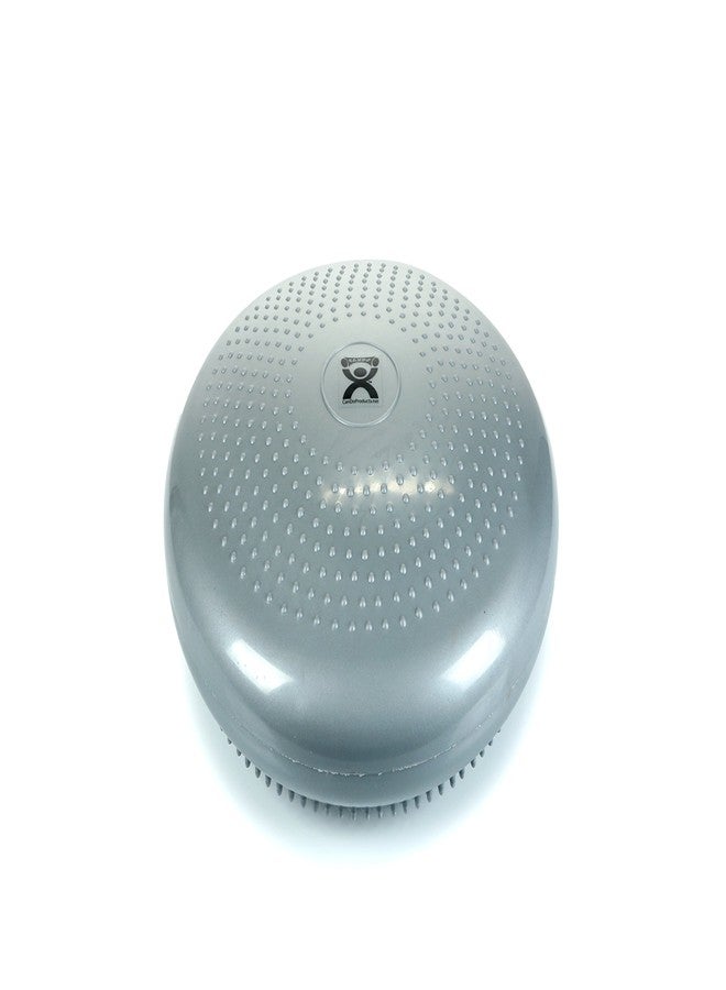 CanDo Inflatable Balance Disc for Balance Training, Proprioception, Strengthening Lower Extremities, Posture, Back Pain, Stress Relief, Restlessness and Anxiety. Silver, 14” Diameter - Image 1